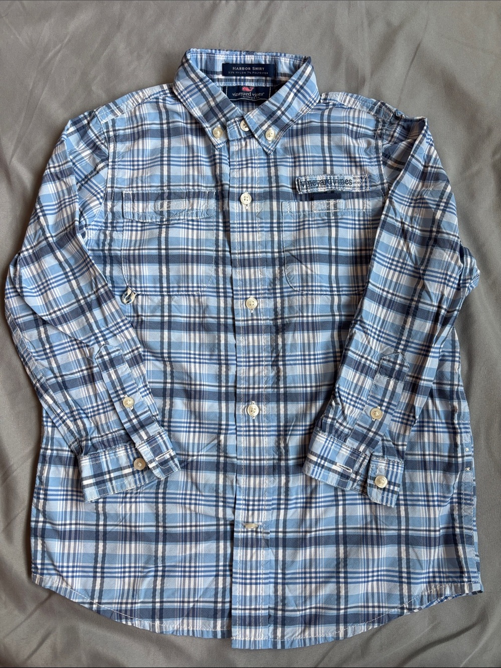 Vineyard Vines Light Blue Plaid Button-Down Shirt